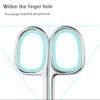 Stainless Steel Curved Tip Thin Blade Cuticle Scissors